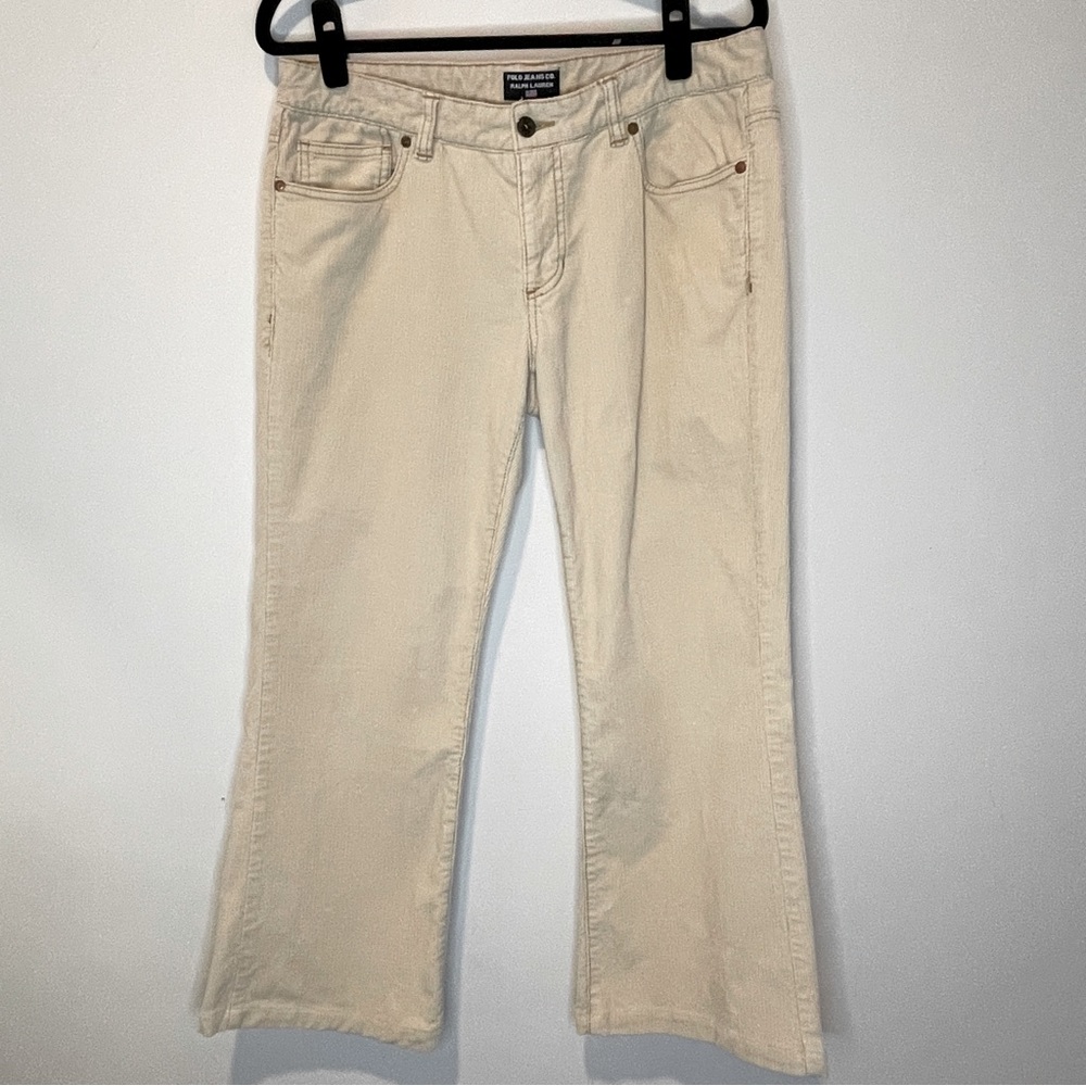 Polo Jeans by Ralph Lauren Cream Corduroy Mid Rise 10 x 30